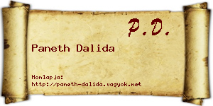 Paneth Dalida névjegykártya